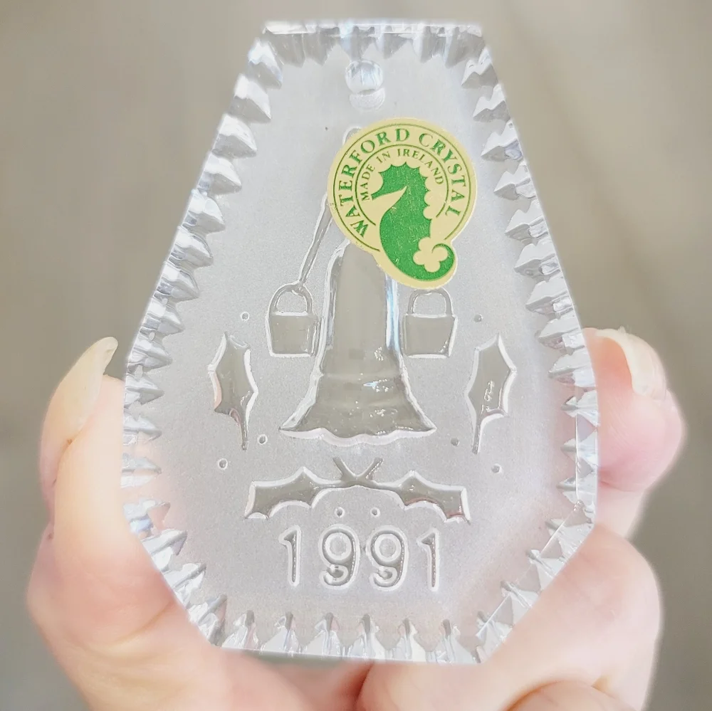 Vintage Waterford Crystal 1991 Christmas Ornament